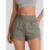 imageAUTOMET Womens Athletic Shorts High Waisted Running Shorts Gym Workout Shorts Casual Comfy Sport Shorts with Pockets 2025Coffee