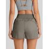 imageAUTOMET Womens Athletic Shorts High Waisted Running Shorts Gym Workout Shorts Casual Comfy Sport Shorts with Pockets 2025Coffee
