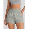 imageAUTOMET Womens Athletic Shorts High Waisted Running Shorts Gym Workout Shorts Casual Comfy Sport Shorts with Pockets 2025Coffeegrey