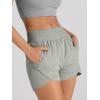 imageAUTOMET Womens Athletic Shorts High Waisted Running Shorts Gym Workout Shorts Casual Comfy Sport Shorts with Pockets 2025Coffeegrey