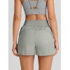 imageAUTOMET Womens Athletic Shorts High Waisted Running Shorts Gym Workout Shorts Casual Comfy Sport Shorts with Pockets 2025Coffeegrey