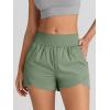 imageAUTOMET Womens Athletic Shorts High Waisted Running Shorts Gym Workout Shorts Casual Comfy Sport Shorts with Pockets 2025Green