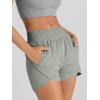 imageAUTOMET Womens Athletic Shorts High Waisted Running Shorts Gym Workout Shorts Casual Comfy Sport Shorts with Pockets 2025Grey