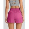 imageAUTOMET Womens Athletic Shorts High Waisted Running Shorts Gym Workout Shorts Casual Comfy Sport Shorts with Pockets 2025Magenta