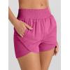 imageAUTOMET Womens Athletic Shorts High Waisted Running Shorts Gym Workout Shorts Casual Comfy Sport Shorts with Pockets 2025Magenta