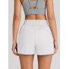 imageAUTOMET Womens Athletic Shorts High Waisted Running Shorts Gym Workout Shorts Casual Comfy Sport Shorts with Pockets 2025White