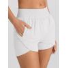 imageAUTOMET Womens Athletic Shorts High Waisted Running Shorts Gym Workout Shorts Casual Comfy Sport Shorts with Pockets 2025White