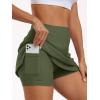 imageAUTOMET Womens Mini Tennis Skirt with Shorts Underneath 2025 Athletic Workout Cute Golf Skorts Trendy Summer Gym ClothesArmygreen