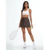 imageAUTOMET Womens Mini Tennis Skirt with Shorts Underneath 2025 Athletic Workout Cute Golf Skorts Trendy Summer Gym ClothesBrown