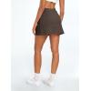imageAUTOMET Womens Mini Tennis Skirt with Shorts Underneath 2025 Athletic Workout Cute Golf Skorts Trendy Summer Gym ClothesBrown