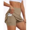 imageAUTOMET Womens Mini Tennis Skirt with Shorts Underneath 2025 Athletic Workout Cute Golf Skorts Trendy Summer Gym ClothesCoffe Grey