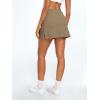 imageAUTOMET Womens Mini Tennis Skirt with Shorts Underneath 2025 Athletic Workout Cute Golf Skorts Trendy Summer Gym ClothesCoffe Grey