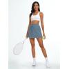 imageAUTOMET Womens Mini Tennis Skirt with Shorts Underneath 2025 Athletic Workout Cute Golf Skorts Trendy Summer Gym ClothesIndigo