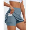 imageAUTOMET Womens Mini Tennis Skirt with Shorts Underneath 2025 Athletic Workout Cute Golf Skorts Trendy Summer Gym ClothesIndigo