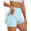 imageAUTOMET Womens Mini Tennis Skirt with Shorts Underneath 2025 Athletic Workout Cute Golf Skorts Trendy Summer Gym ClothesLightblue