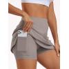 imageAUTOMET Womens Mini Tennis Skirt with Shorts Underneath 2025 Athletic Workout Cute Golf Skorts Trendy Summer Gym ClothesTaupe