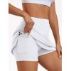 imageAUTOMET Womens Mini Tennis Skirt with Shorts Underneath 2025 Athletic Workout Cute Golf Skorts Trendy Summer Gym ClothesWhite