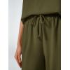 imageAUTOMET Womens Mock Neck 2 Piece Lounge Set Matching Summer Loose Fit Wide Leg Pants SetArmygreen