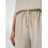 imageAUTOMET Womens Mock Neck 2 Piece Lounge Set Matching Summer Loose Fit Wide Leg Pants SetKhaki