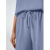 imageAUTOMET Womens Mock Neck 2 Piece Lounge Set Matching Summer Loose Fit Wide Leg Pants SetOcean Blue