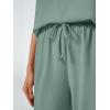 imageAUTOMET Womens Mock Neck 2 Piece Lounge Set Matching Summer Loose Fit Wide Leg Pants SetSage