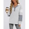imageAUTOMET Womens Oversized Sweatshirts Striped Long Sleeve Hoodies Quarter Zip Fall Winter Outfits Clothes Y2k Preppy Sweaters 2024 Grey Medium