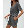 imageAUTOMET Womens Pajamas 2 Piece Lounge Sets Summer Tracksuits Ribbed Spring Outfits Matching Vacation Clothes LoungewearBlackgrey