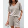 imageAUTOMET Womens Pajamas 2 Piece Lounge Sets Summer Tracksuits Ribbed Spring Outfits Matching Vacation Clothes LoungewearCamel