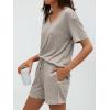 imageAUTOMET Womens Pajamas 2 Piece Lounge Sets Summer Tracksuits Ribbed Spring Outfits Matching Vacation Clothes LoungewearCamel