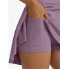 imageAUTOMET Womens Tennis Skirt with Shorts Underneath Flowy Mini Athletic Golf Skorts with Pockets 2025 Pleated Summer OutfitsCoffee Grey