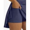 imageAUTOMET Womens Tennis Skirt with Shorts Underneath Flowy Mini Athletic Golf Skorts with Pockets 2025 Pleated Summer OutfitsNavy Blue