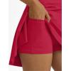 imageAUTOMET Womens Tennis Skirt with Shorts Underneath Flowy Mini Athletic Golf Skorts with Pockets 2025 Pleated Summer OutfitsRed