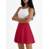 imageAUTOMET Womens Tennis Skirt with Shorts Underneath Flowy Mini Athletic Golf Skorts with Pockets 2025 Pleated Summer OutfitsRed