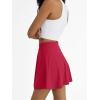imageAUTOMET Womens Tennis Skirt with Shorts Underneath Flowy Mini Athletic Golf Skorts with Pockets 2025 Pleated Summer OutfitsRed
