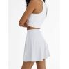imageAUTOMET Womens Tennis Skirt with Shorts Underneath Flowy Mini Athletic Golf Skorts with Pockets 2025 Pleated Summer OutfitsWhite