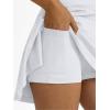 imageAUTOMET Womens Tennis Skirt with Shorts Underneath Flowy Mini Athletic Golf Skorts with Pockets 2025 Pleated Summer OutfitsWhite