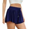 imageAUTOMET Womens 2 in 1 Running Shorts Casual Summer Athletic ShortsNavyblue