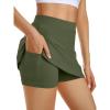 imageAUTOMET Womens Mini Tennis Skirt with Shorts Underneath 2025 Athletic Workout Cute Golf Skorts Trendy Summer Gym ClothesArmygreen