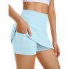 imageAUTOMET Womens Mini Tennis Skirt with Shorts Underneath 2025 Athletic Workout Cute Golf Skorts Trendy Summer Gym ClothesLightblue