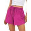 imageAUTOMET Womens Summer Shorts Casual Sweat Athletic Spring Outfits Beach Vacation Clothes Comfy Fall Fashion 2025Purplered