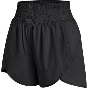 imageAUTOMET Womens Athletic Shorts High Waisted Running Shorts Gym Workout Shorts Casual Comfy Sport Shorts with Pockets 2025Black