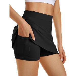 imageAUTOMET Womens Mini Tennis Skirt with Shorts Underneath 2025 Athletic Workout Cute Golf Skorts Trendy Summer Gym ClothesBlack