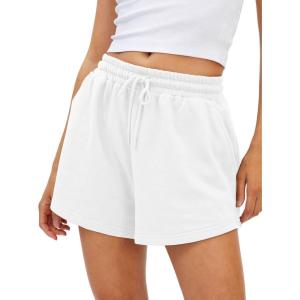 imageAUTOMET Womens Summer Shorts Casual Sweat Athletic Spring Outfits Beach Vacation Clothes Comfy Fall Fashion 2025White