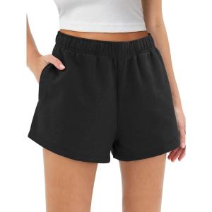 imageAUTOMET Womens Sweat Shorts Trendy Casual Athletic Running Summer Vacation Outfits Comfy 2025 Fashion Workout ClothingBlack