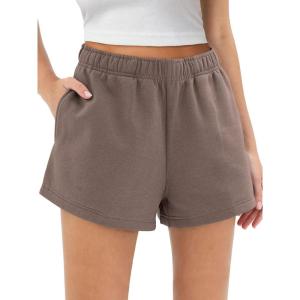 imageAUTOMET Womens Sweat Shorts Trendy Casual Athletic Running Summer Vacation Outfits Comfy 2025 Fashion Workout ClothingCoffee