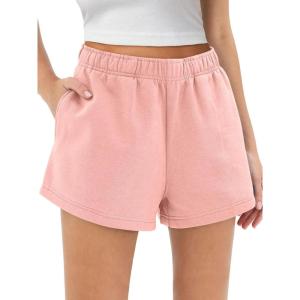 imageAUTOMET Womens Sweat Shorts Trendy Casual Athletic Running Summer Vacation Outfits Comfy 2025 Fashion Workout ClothingPink