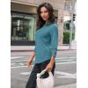 imageAUTOMET 34 Length Sleeve Womens Tops Crewneck Lace Tunic Business Casual Dressy Blouses Spring Trendy Outfits 2025Cyan