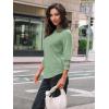 imageAUTOMET 34 Length Sleeve Womens Tops Crewneck Lace Tunic Business Casual Dressy Blouses Spring Trendy Outfits 2025Lightgreen