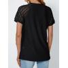 imageAUTOMET Short Sleeve Shirts for Women Eyelet Embroidery Summer Dressy Tops 2025 Trendy Lace Casual TShirts Work OutfitsBlack