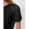 imageAUTOMET Short Sleeve Shirts for Women Eyelet Embroidery Summer Dressy Tops 2025 Trendy Lace Casual TShirts Work OutfitsBlack